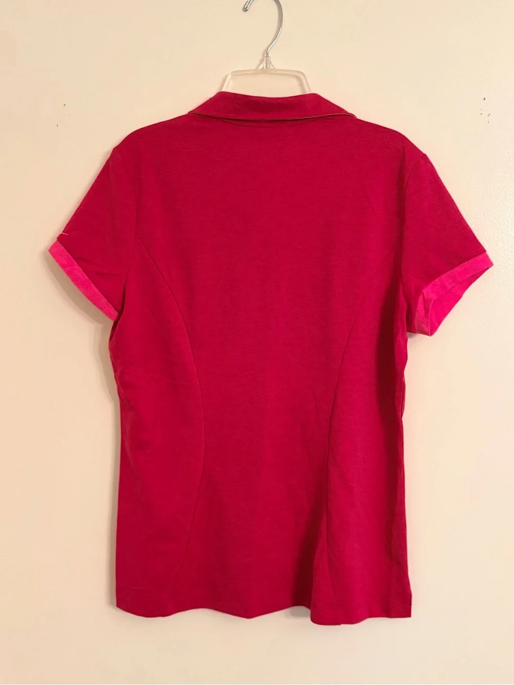 Nike Golf Tour Performance Polo Shirt Hot Pink Dri-Fit Short Sleeve - Women L